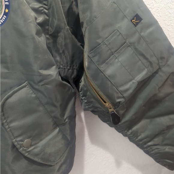 Military Green Bomber Jacket Operation Inherent Resolve Task Force Coat Men SML - Picture 5 of 9